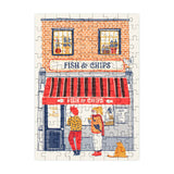 Fish & Chips | Happily | 99 Pieces | Mini Jigsaw Puzzle - Puzzles +