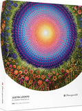 Flower Mandala - Justin Lovato | Pomegranate | 500 Pieces | Circular Jigsaw Puzzle - Puzzles +