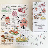 Flowers Cats | Botop | 300 Piece Puzzle | Jigsaw Puzzle - Mystery Matrix