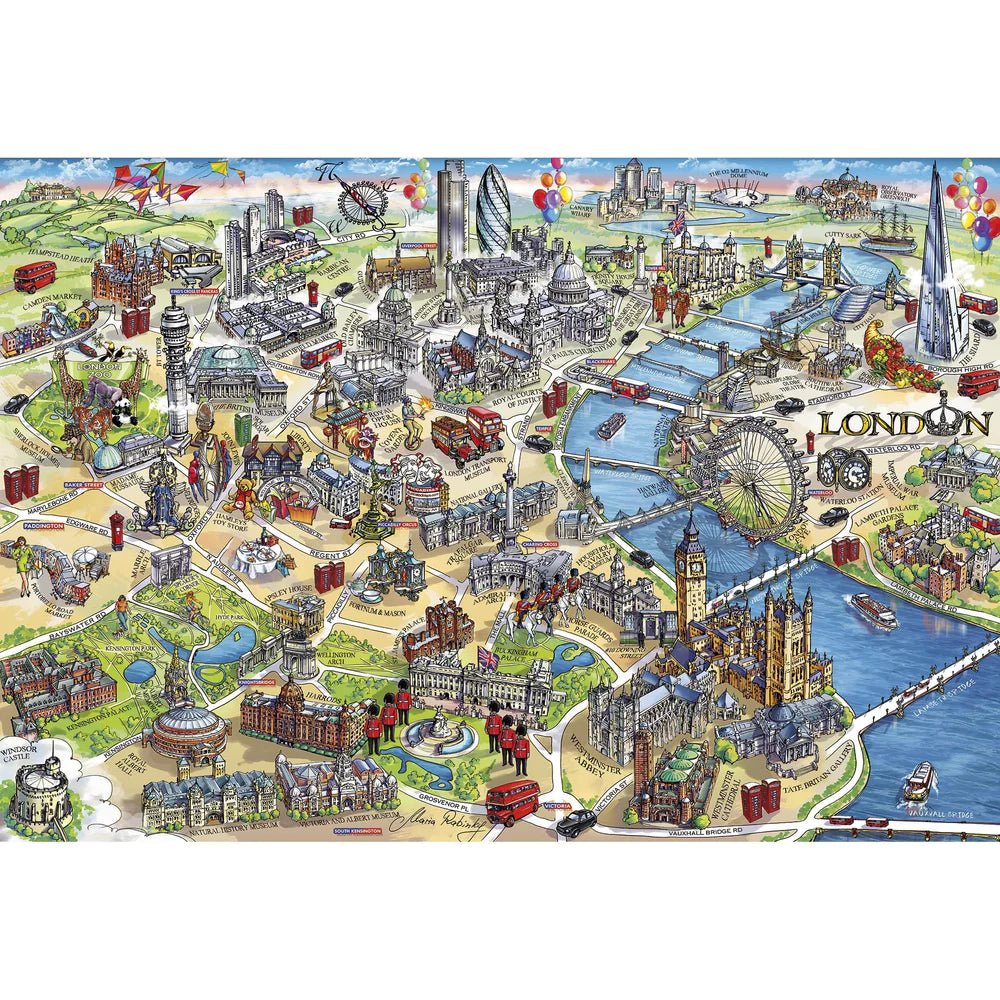 London Landmarks - Maria Rabinky | Gibsons | 500 Pieces | Jigsaw Puzzl ...