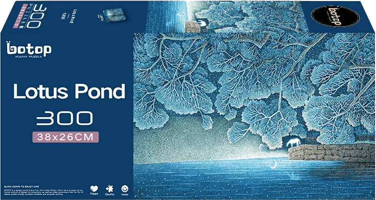 Lotus Pond | Botop Blackcard | 300 Pieces | Jigsaw Puzzle – Puzzles