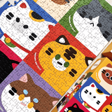 Lucky Cat | Botop Blackcard | 300 Piece Puzzle | Jigsaw Puzzle - Mystery Matrix