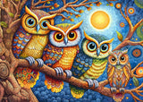 Moonlight Owls | CherryPazzi | 500 Pieces | Jigsaw Puzzle - Puzzles +