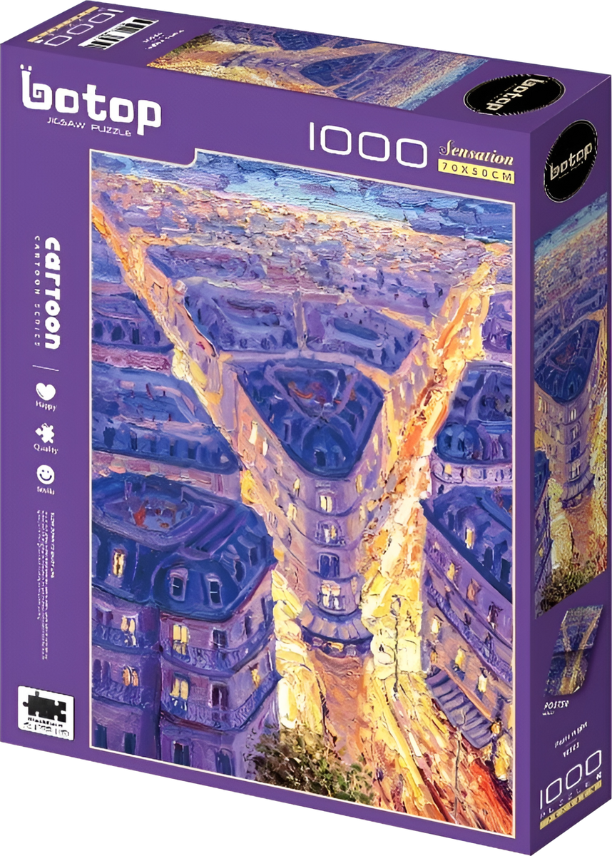 Paris Night | Botop Blackcard | 1000 Pieces | Jigsaw Puzzle – Puzzles
