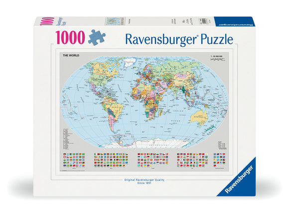 Political World Map | Ravensburger | 1000 Pieces | Jigsaw Puzzle