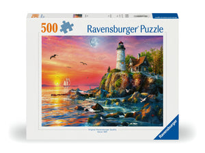 Lighthouse At Sunset | Ravensburger | 500 Pieces | Jigsaw Puzzle