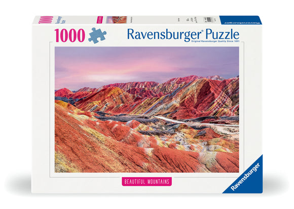 Rainbow Mountains - China | Beautiful Mountains | Ravensburger | 1000 Pieces | Jigsaw Puzzle