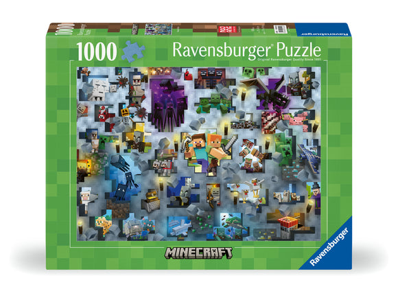 Minecraft Challenge | Minecraft | Ravensburger | 1000 Pieces | Jigsaw Puzzle