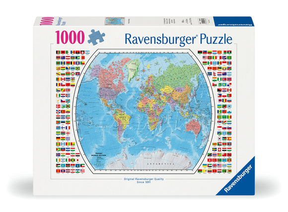 Political World Map | Ravensburger | 1000 Pieces | Jigsaw Puzzle