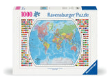 Political World Map | Ravensburger | 1000 Pieces | Jigsaw Puzzle