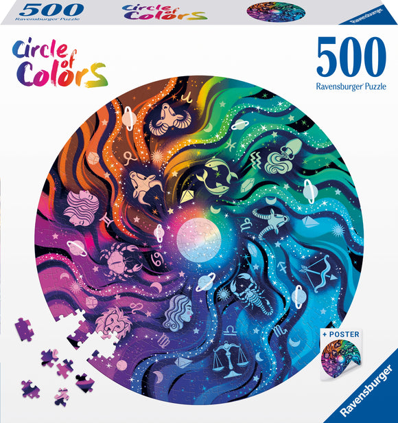 Astronomy - Circle Of Colours | Ravensburger | 500 Pieces | Circular Jigsaw Puzzle