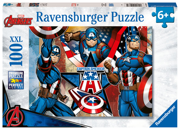 Captain America | Marvel | Ravensburger | 100 XXL Pieces | Jigsaw Puzzle