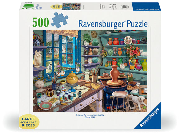Pottery Studio Sanctuary | Ravensburger | 500 Extra Large Pieces | Jigsaw Puzzle