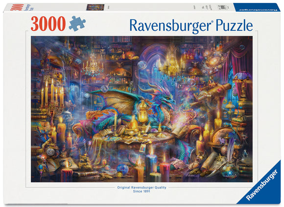 Dragon's Library | Ravensburger | 3000 Pieces | Jigsaw Puzzle