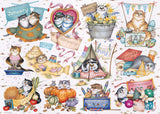 Crazy Cats... Cat's Calendar - Vintage No.18 | Linda Jane Smith | Ravensburger | 1000 Pieces | Jigsaw Puzzle