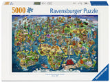 Illustrated World Map | Ravensburger | 5000 Pieces | Jigsaw Puzzle