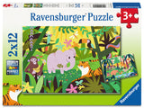 Animal Friends In Nature | Ravensburger | 2 x 12 Pieces | Jigsaw Puzzle