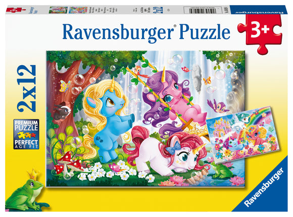 Unicorns At Play | Ravensburger | 2 x 12 Pieces | Jigsaw Puzzle