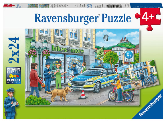 Ravensburger | Police At Work | 2 x 24 Pieces | Jigsaw Puzzle