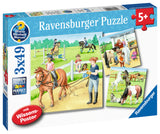 Ravensburger | A Day At The Stables | 3 X 49 Pieces | Jigsaw Puzzle