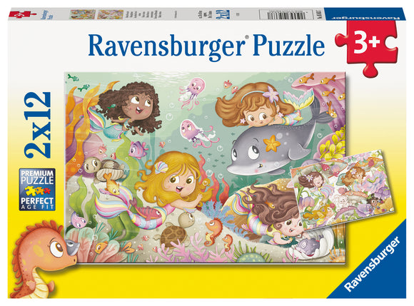 Fairies and Mermaids | Ravensburger | 2 x 12 Pieces | Jigsaw Puzzle