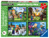 Bumper Puzzle Pack | Minecraft | Ravensburger | 4 x 100 Pieces | Jigsaw Puzzle
