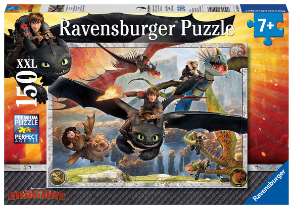 Easily Tamed Dragons | How To Train Your Dragon | Ravensburger | 150 XXL Pieces | Jigsaw Puzzle