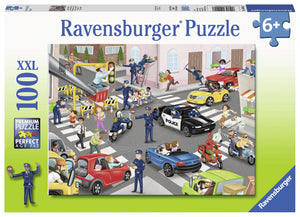 Police On Patrol | Ravensburger | 100 XXL Pieces | Jigsaw Puzzle