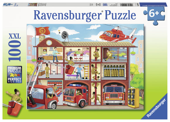 Firehouse Frenzy | Ravensburger | 100 XXL Pieces | Jigsaw Puzzle