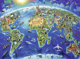 World Landmarks Map | Ravensburger | 300 XXL Pieces | Jigsaw Puzzle