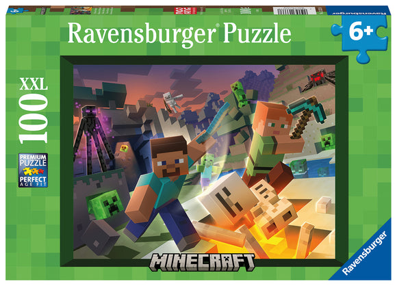 Ravensburger | Monster Minecraft | 100 XXL Pieces | Jigsaw Puzzle