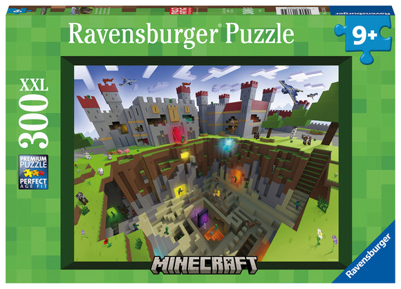 Ravensburger | Minecraft Cutaway | 300 XXL Pieces | Jigsaw Puzzle