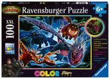 Shining Dragons - How To Train Your Dragon | Star Line | Ravensburger | 100 XXL Pieces | Glow In The Dark Jigsaw Puzzle