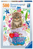 Kitten In A Cup | Ravensburger | 500 Pieces | Jigsaw Puzzle