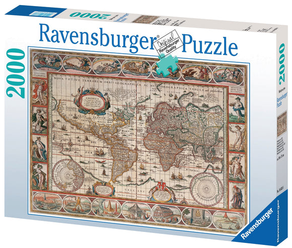 Ravensburger | Map Of World From 1650 | 2000 Pieces | Jigsaw Puzzle