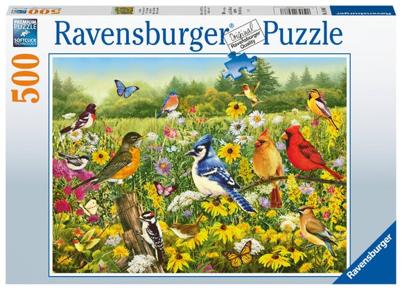 Ravensburger | Birds In The Meadow | 500 Pieces | Jigsaw Puzzle