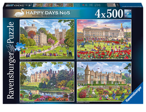 Royal Residences - Happy Days No.5 | Ravensburger | 4 X 500 Pieces | Jigsaw Puzzle