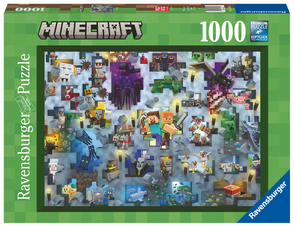 Ravensburger | Minecraft Challenge | 1000 Pieces | Jigsaw Puzzle