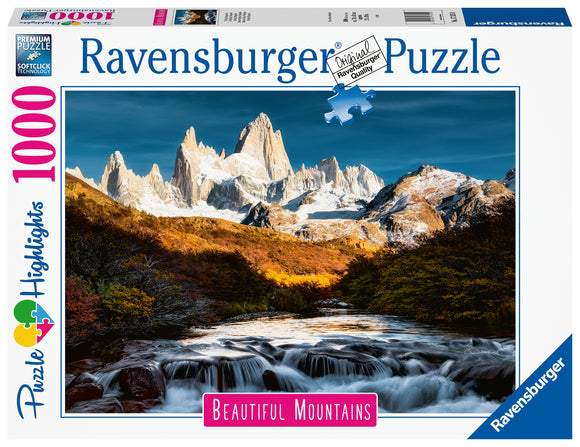 Mount Fitz Roy - Patagonia | Beautiful Mountains | Ravensburger | 1000 Pieces | Jigsaw Puzzle