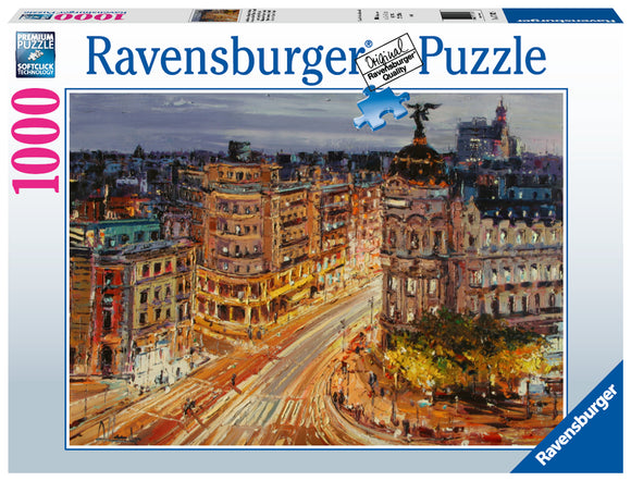 Ravensburger | Gran Via - Madrid | Victor Martinez | 1000 Pieces | Jigsaw Puzzle