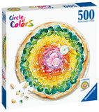 Ravensburger | Pizza - Circle Of Colours | 500 Pieces | Circular Jigsaw Puzzle