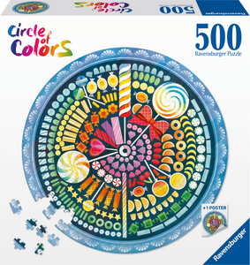 Ravensburger | Candy - Circle Of Colours | 500 Pieces | Circular Jigsaw Puzzle