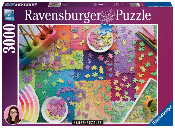 Ravensburger | Puzzles On Puzzles - Karen Puzzles | 3000 Pieces | Jigsaw Puzzle