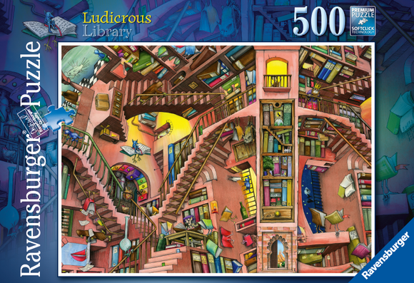 Ravensburger | Ludicrous Library - Colin Thompson | 500 Pieces | Jigsaw Puzzle