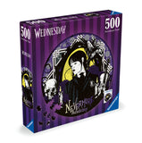 Nevermore Academy - Wednesday | Ravensburger | 500 Pieces | Circular Jigsaw Puzzle