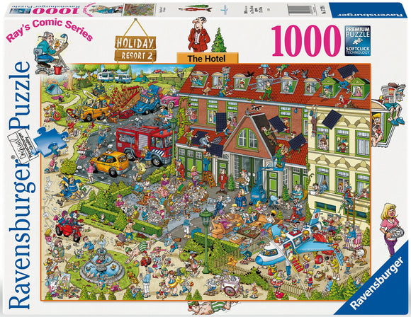 Ravensburger | The Hotel - Holiday Resort 2 | Ray's Comic Series | 1000 Pieces | Jigsaw Puzzle