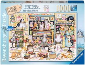 Crazy Cats... Mrs Hardwick's Haberdashery - Vintage No.15 | Linda Jane Smith | Ravensburger | 1000 Pieces | Jigsaw Puzzle