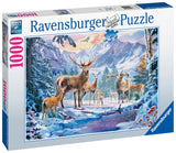 Deer And Stags In Winter | Ravensburger | 1000 Pieces | Jigsaw Puzzle