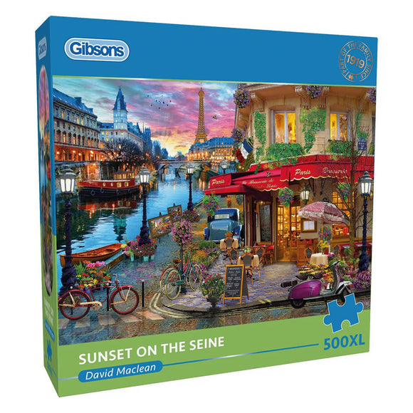 Sunset On The Seine - David Maclean | Gibsons | 500 XL Pieces | Jigsaw ...