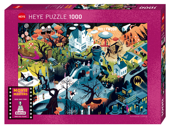 Tim Burton Films - Movie Masters | Alexandre Clerisse | Heye | 1000 Pieces | Jigsaw Puzzle